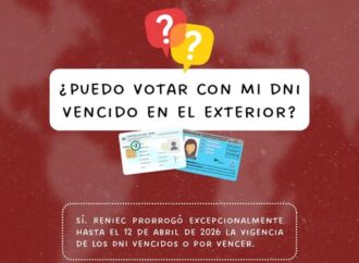 Si tu DNI está vencido, y tiene dirección en el exterior, sí podrás votar este 12 de abril.