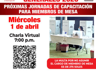 Última Capacitación para  Miembros de Mesa Modo Virtual via Zoom