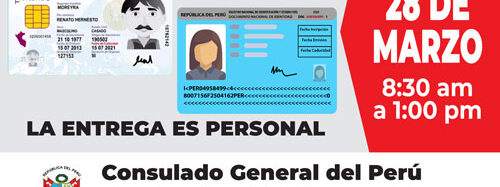 Entrega exclusiva de DNI 28 de Marzo