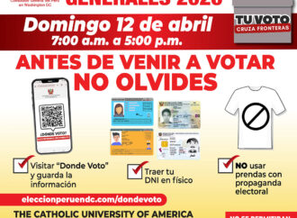 Antes de venir a votar, no olvides…