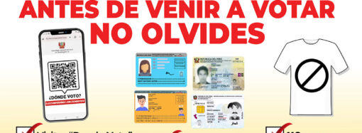 Antes de venir a votar, no olvides…