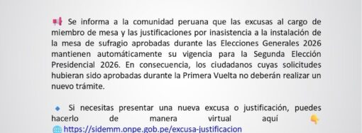 EXCUSAS Y JUSTIFICACIONES DE MIEMBROS DE MESA