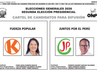 Cartel de Candidatos para Segunda Eleccion Presidencial 2026