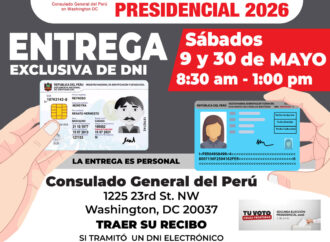 📢 Entrega Exclusiva de DNI en el Consulado General del Perú en Washington DC