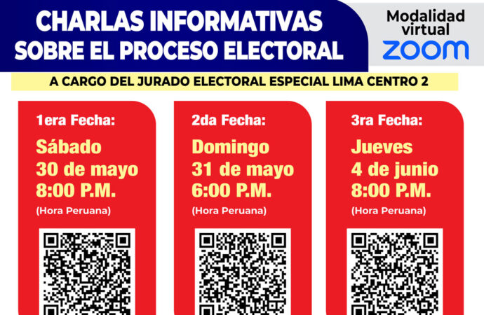 Charlas informativas virtuales sobre la Segunda Elección Presidencial 2026